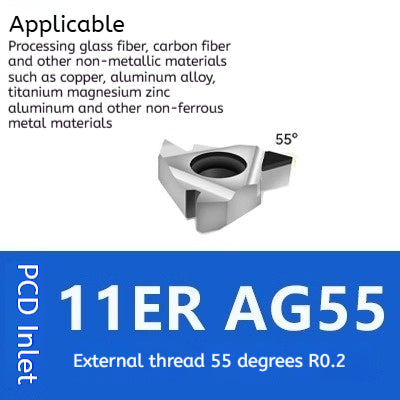 1160-Korea Imported Diamond Threaded Diamond Inserts 16ER/IR A55 AG60PCD Gemstone External Threaded Cutter Grain Shandong Denso Pricision Tools Co.,Ltd.